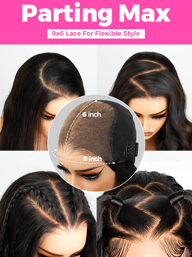 CurlyMe Pre-cut 9x6 Lace M-cap Wear Go Glueless Mini Knots Deep Wave Hair HD Lace Front Wig Pre-plucked - Image 4