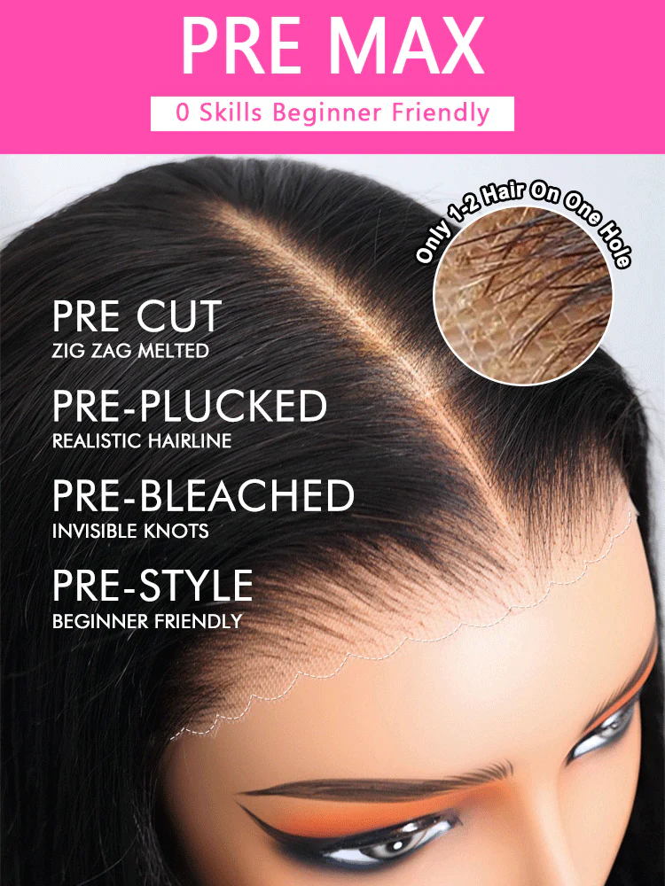 CurlyMe 9x6 HD Lace M-cap Wear Go Glueless Mini Knots Ocean Wave Hair Pre-cut Lace Front Wig Pre-plucked - Image 6
