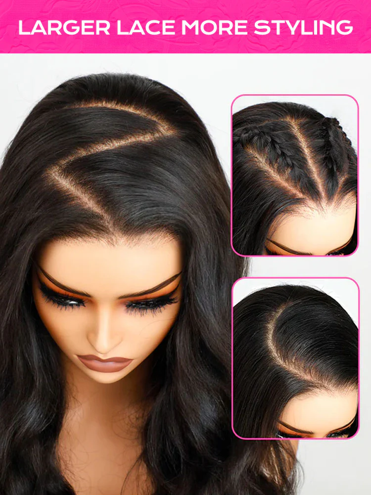 CurlyMe Pre-bleached Kinky Straight Hair Wear Go Glueless Wig 7x5 Pre-cut HD Lace Pre-plucked - Image 11